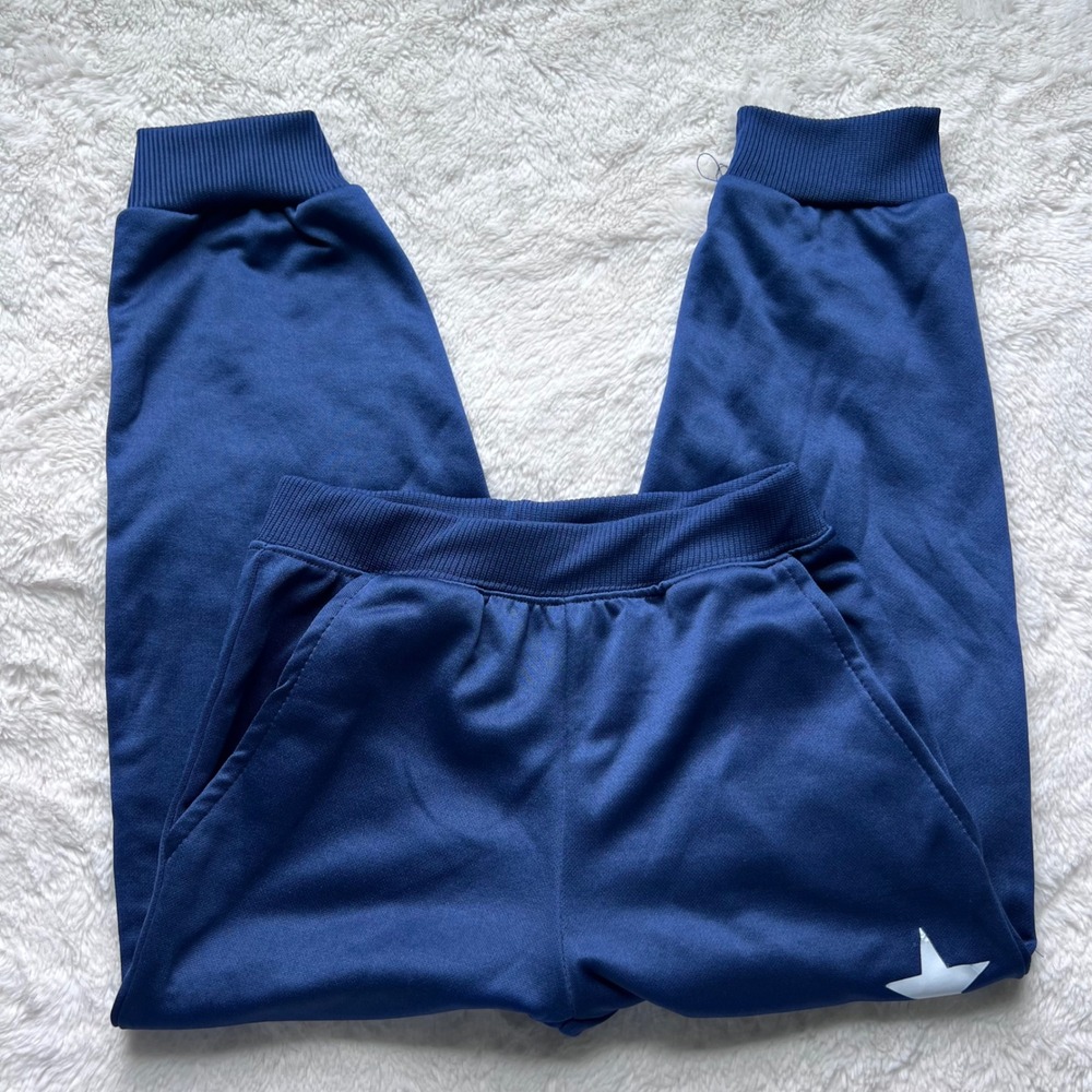 Navy Blue Kids Star Graphic Jogger Athletic Pants Size 5/6 NWOT
